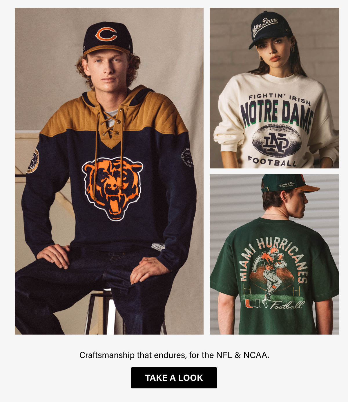 Craftsmanship that endures, for the NFL & NCAA. TAKE A LOOK