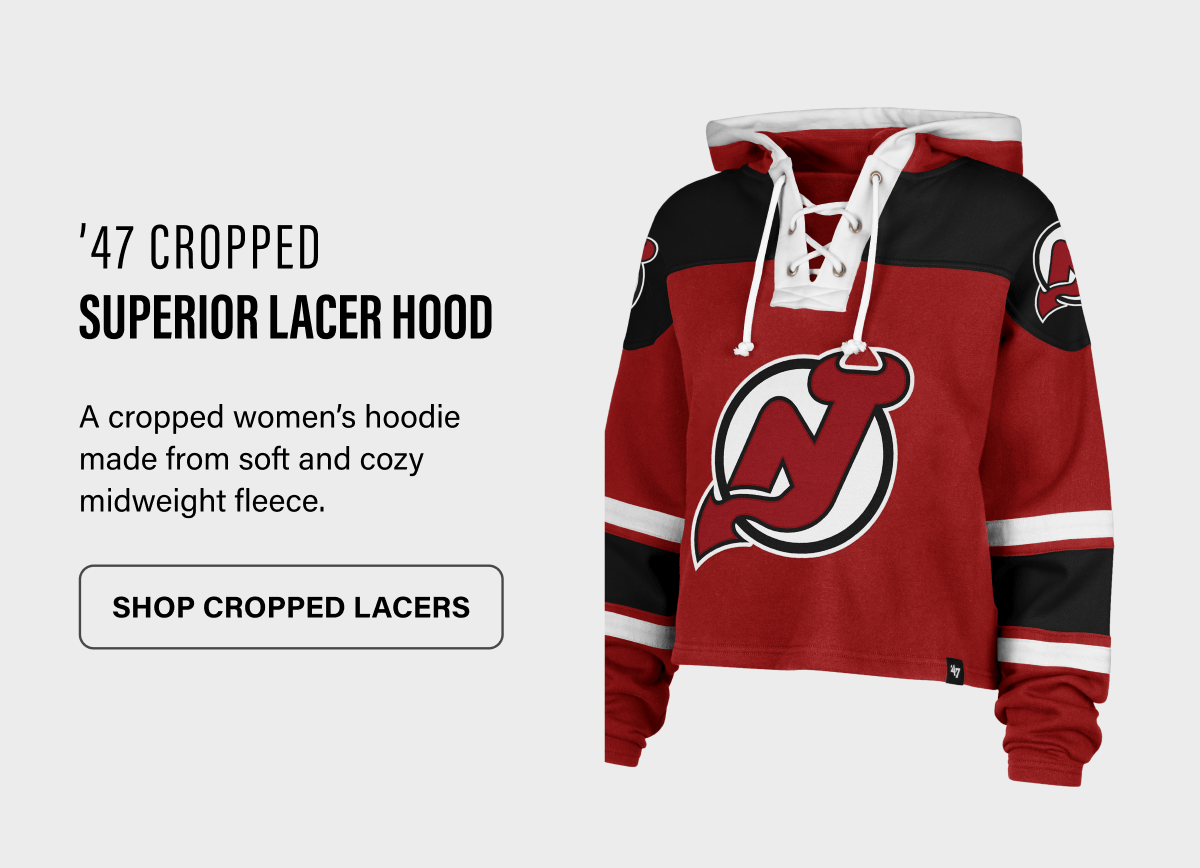 '47 CROPPED SUPERIOR LACER HOOD A cropped women's hoodie made from soft and cozy midweight fleece. SHOP CROPPED LACERS