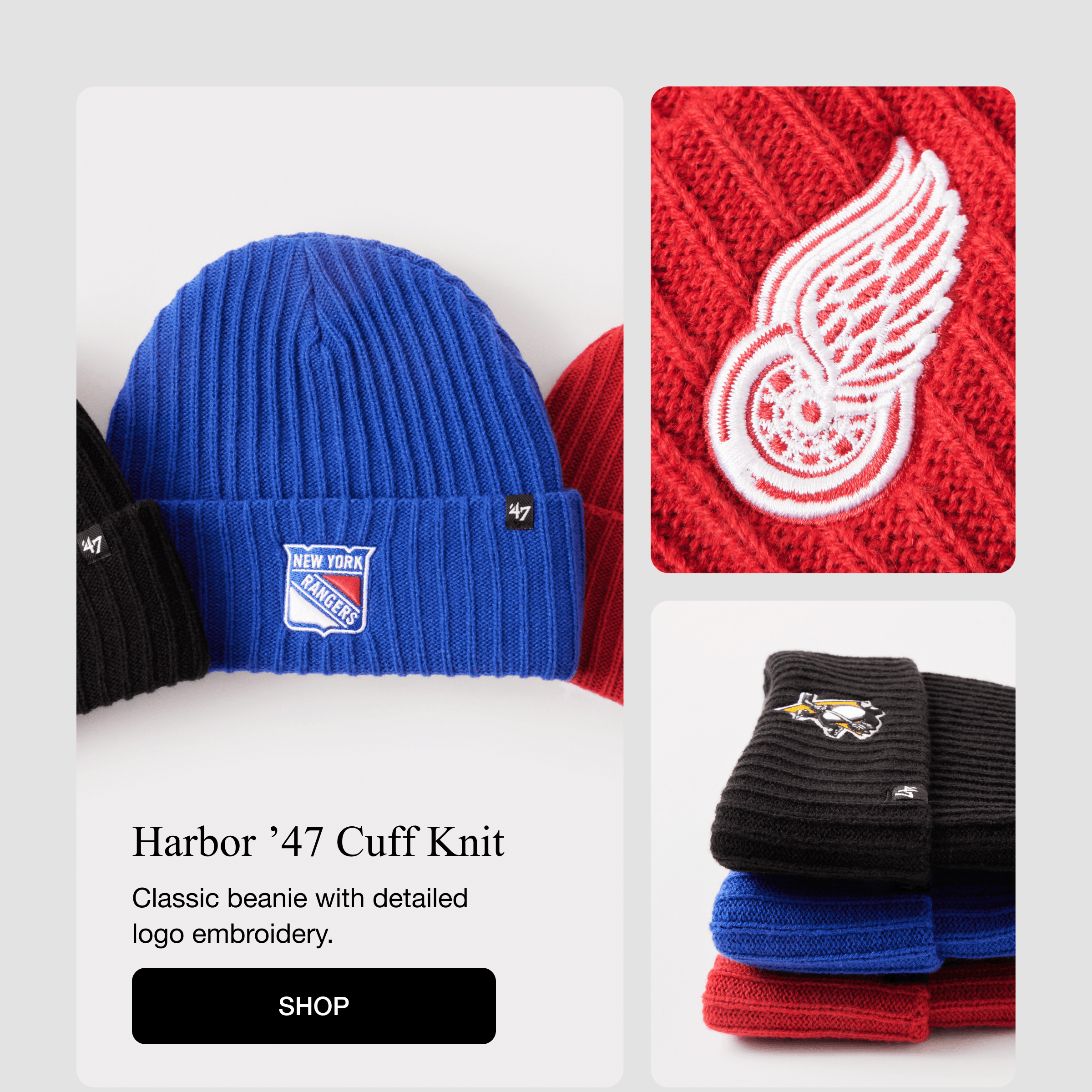 Harbor ’47 Cuff Knit - Classic beanie with detailed logo embroidery. SHOP