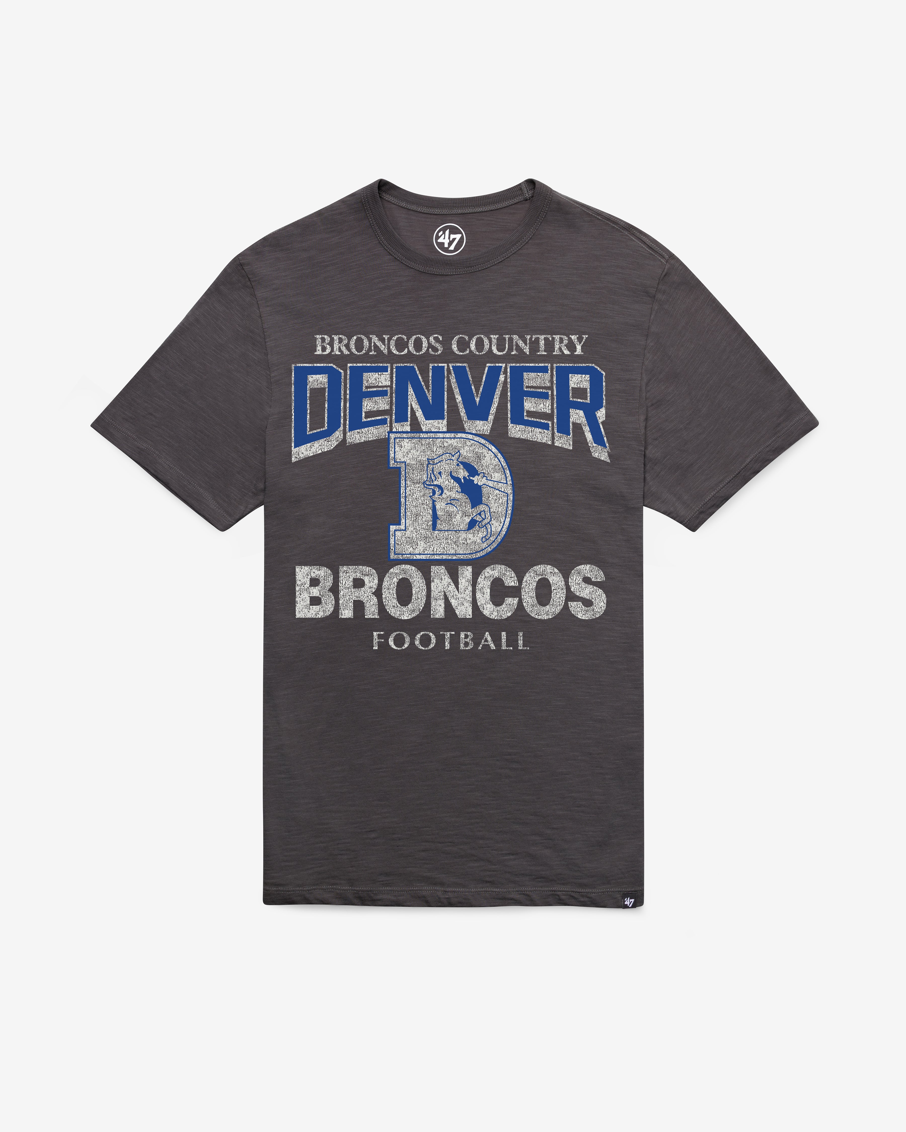 Image of DENVER BRONCOS HISTORIC HEAD ON '47 SCRUM TEE