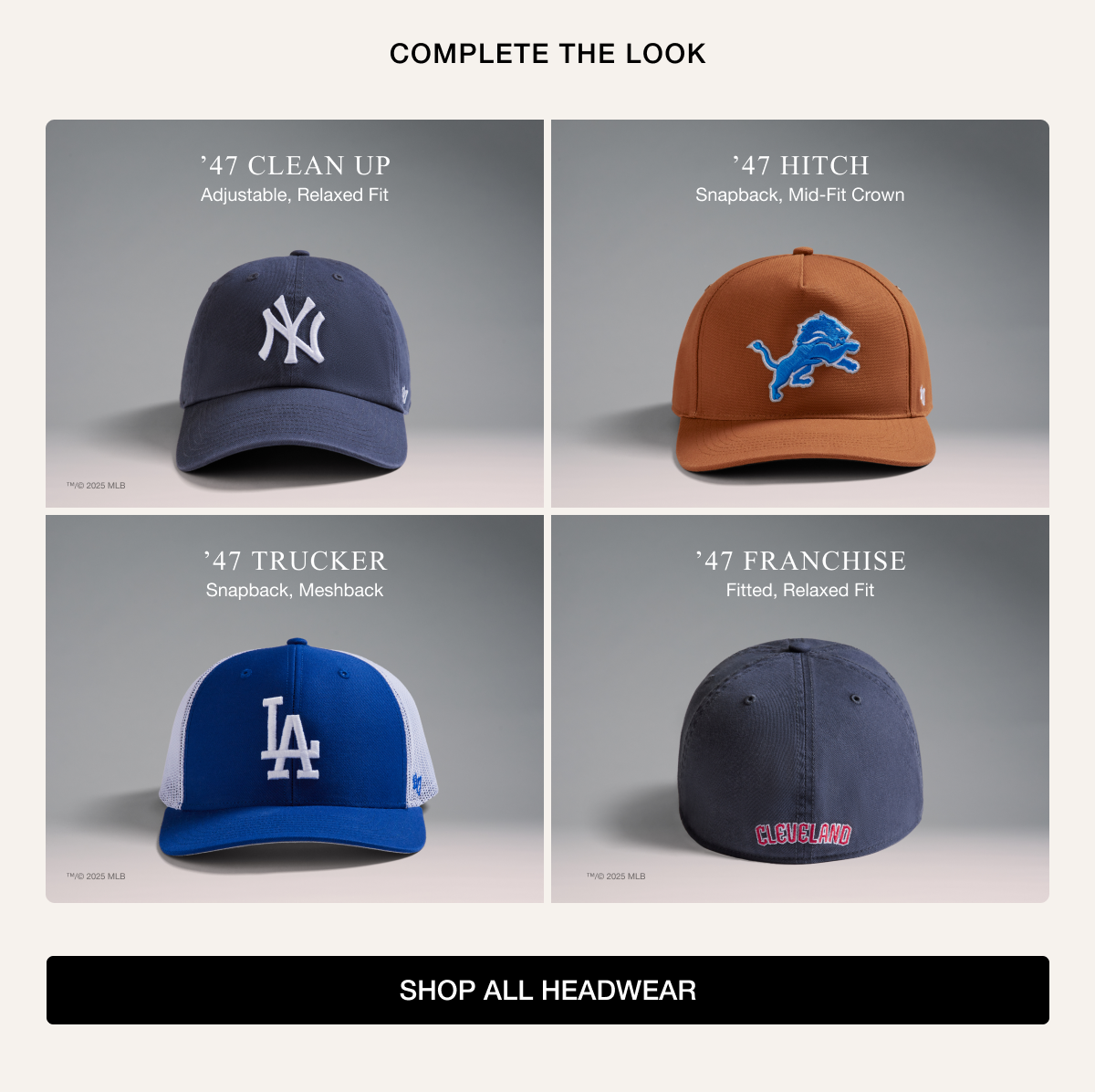 Complete the look - SHOP ALL HEADWEAR