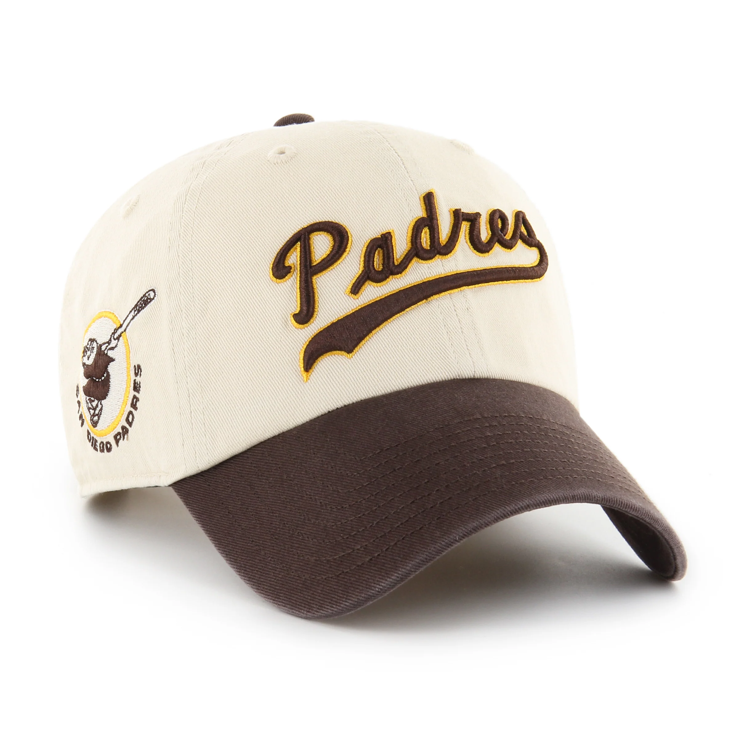 Image of SAN DIEGO PADRES COOPERSTOWN BALLPARK SCRIPT SHOT '47 CLEAN UP