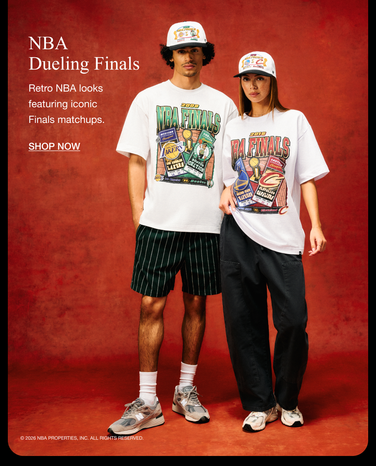 NBA Dueling Finals - Retro NBA looks featuring iconic Finals matchups. SHOP NOW