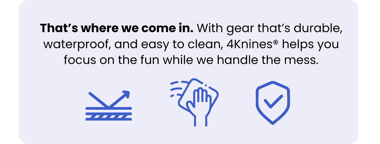 Gear that’s durable, waterproof, and easy to clean