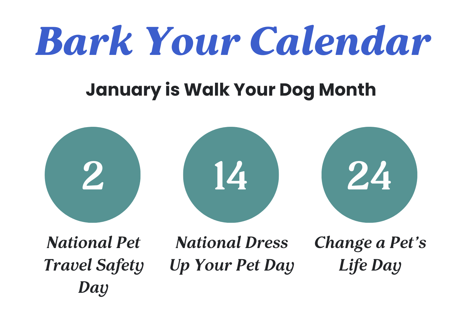 Bark Your Calendars!
