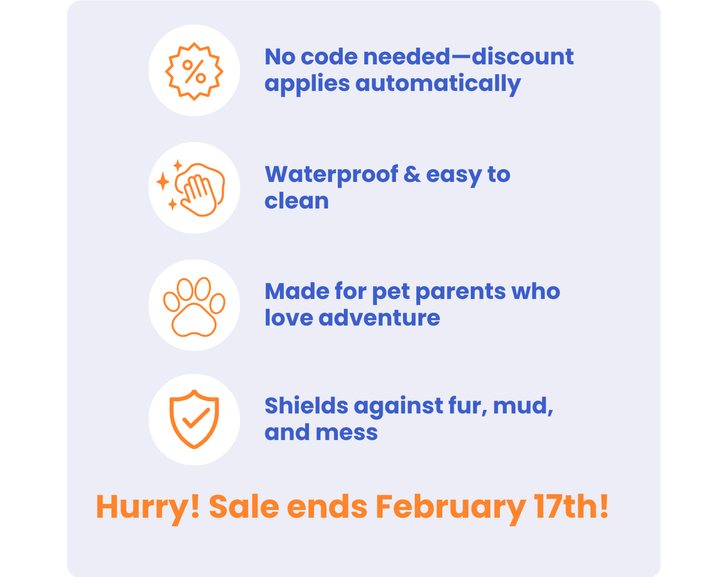 Hurry! Sale ends February 17th!