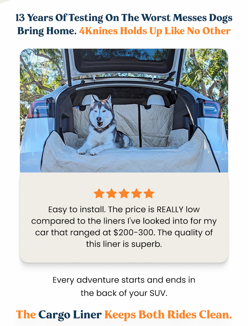 The Cargo Liner Keeps Both Rides Clean