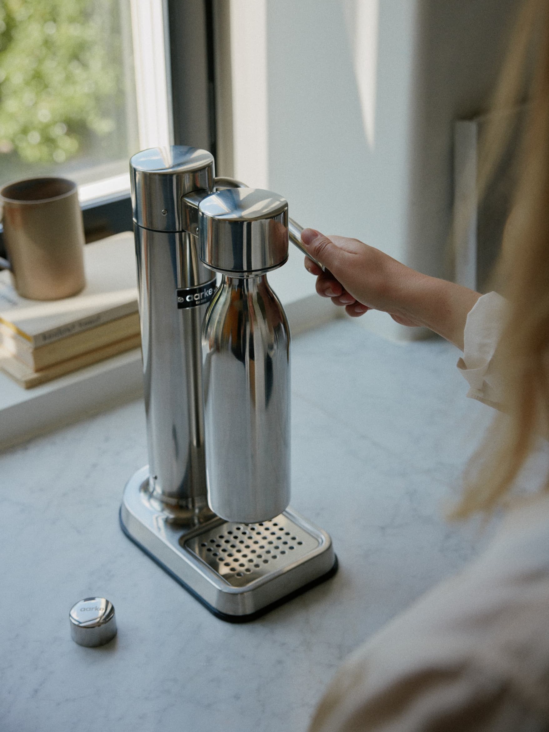 Aarke Carbonator 3 being used with the To-Go Bottle