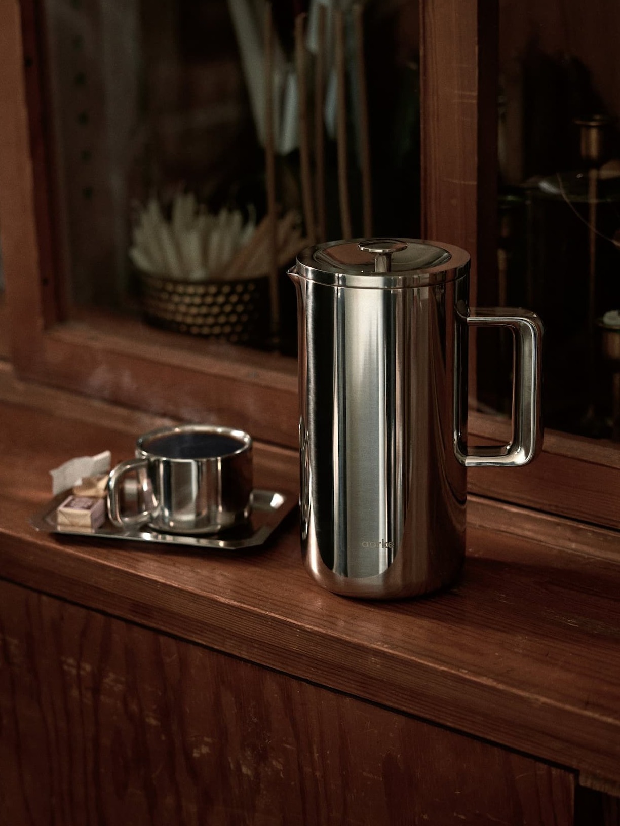 French Press in stainless steel