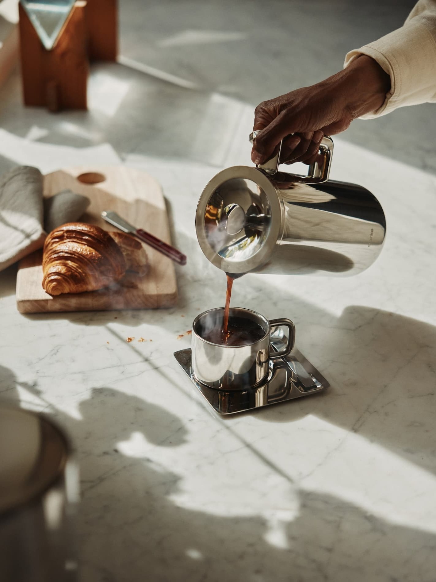 French Press in stainless steel
