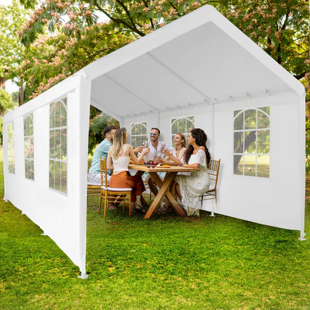 Carport | 8 Legs with PVC Windows