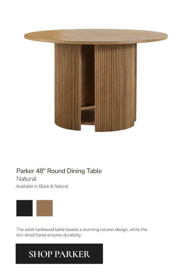 Parker 48" Round Dining Table - Natural