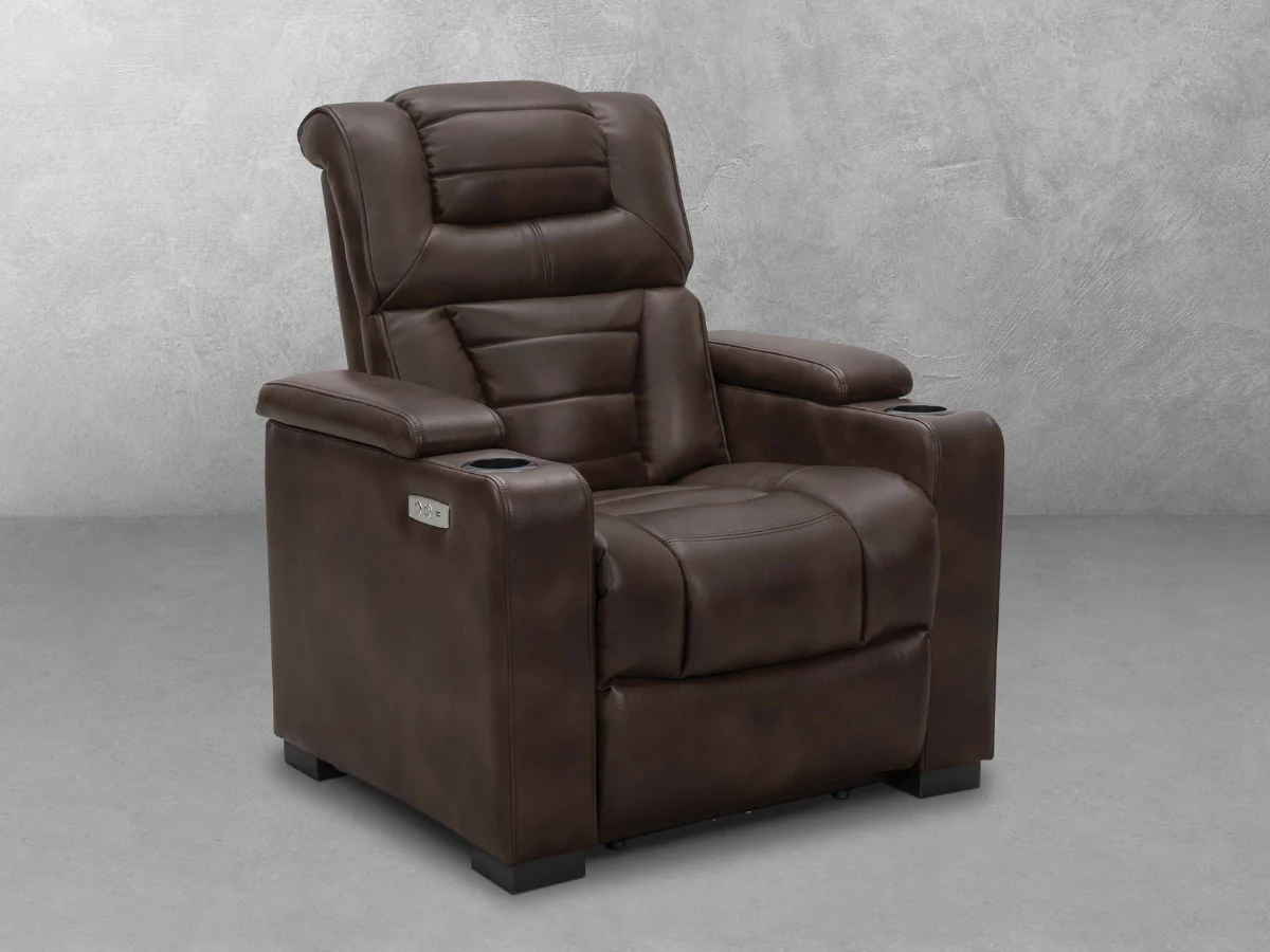 Image of Galaxy Theatre Power Recliner - Brown