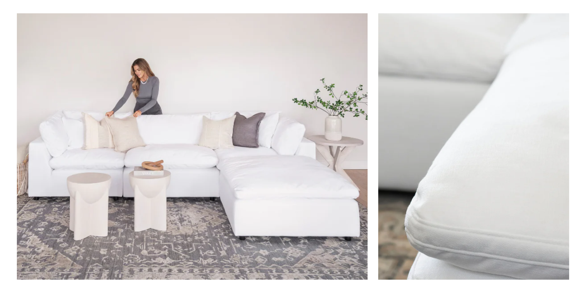JoJo Fletcher Luxe Feather and Down 6-pc Pit Sectional Set