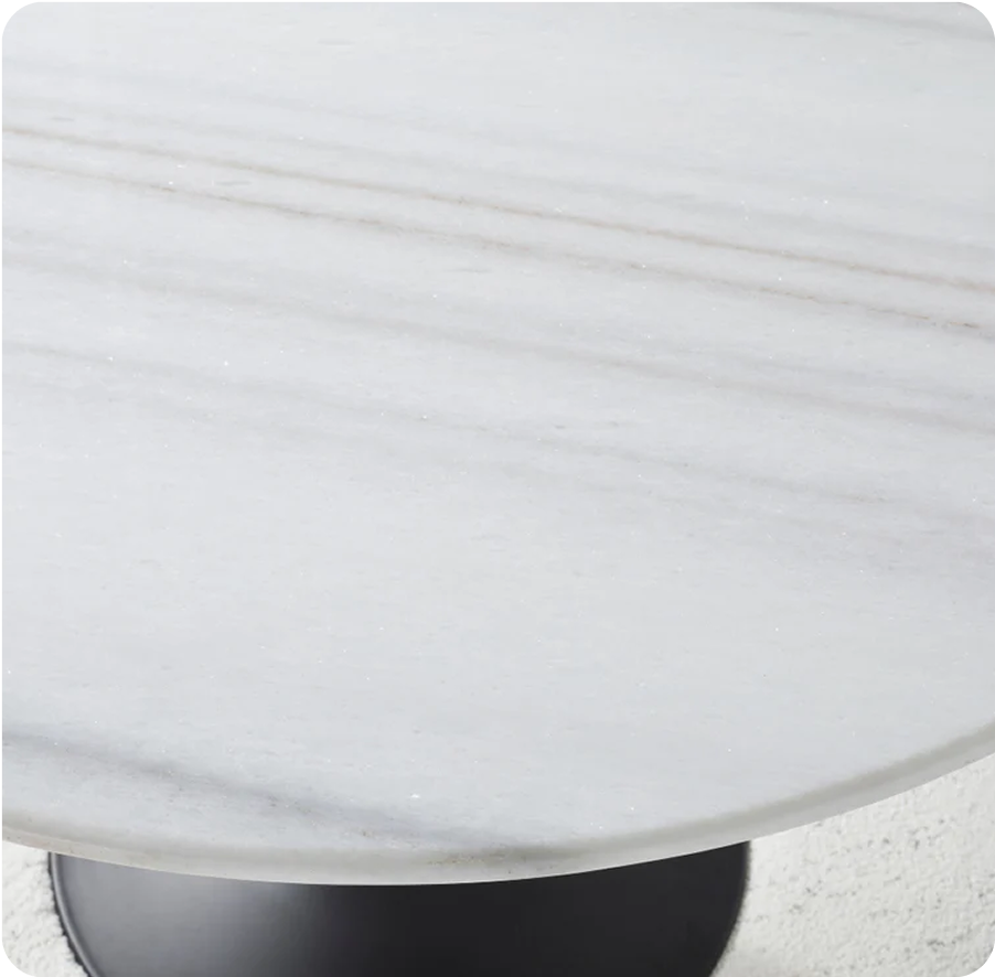 Jace 48" Round Genuine Marble Dining Table