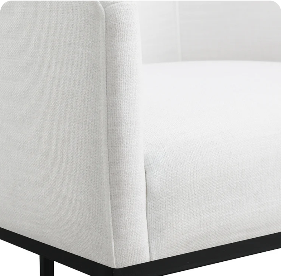 Jace Upholstered Dining Chair - White