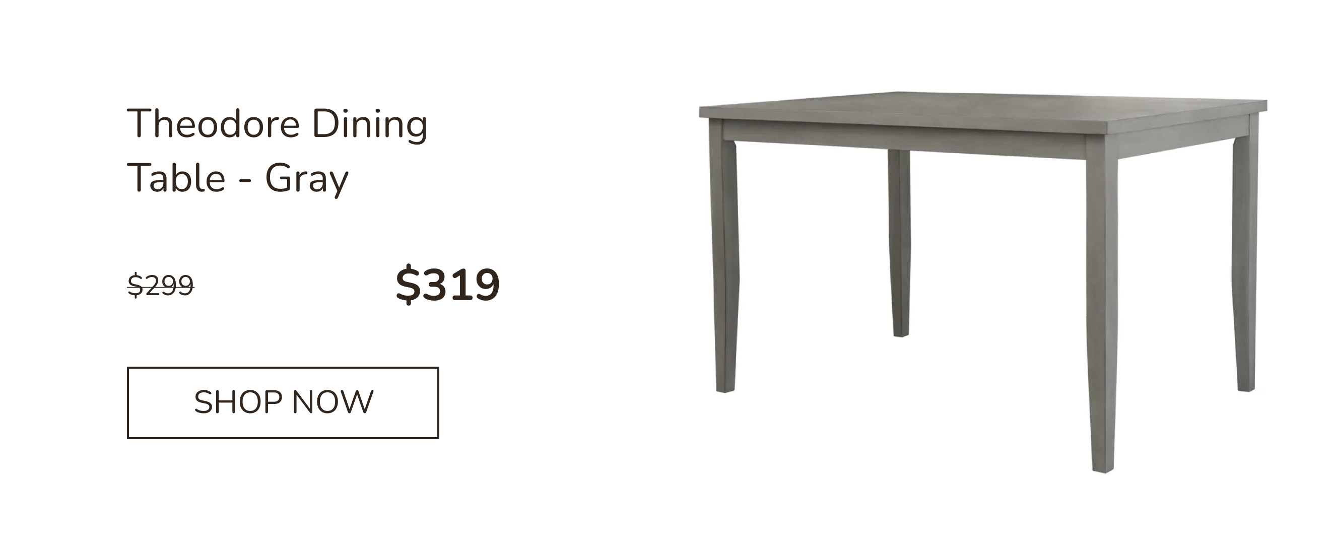 Theodore Dining Table - Gray