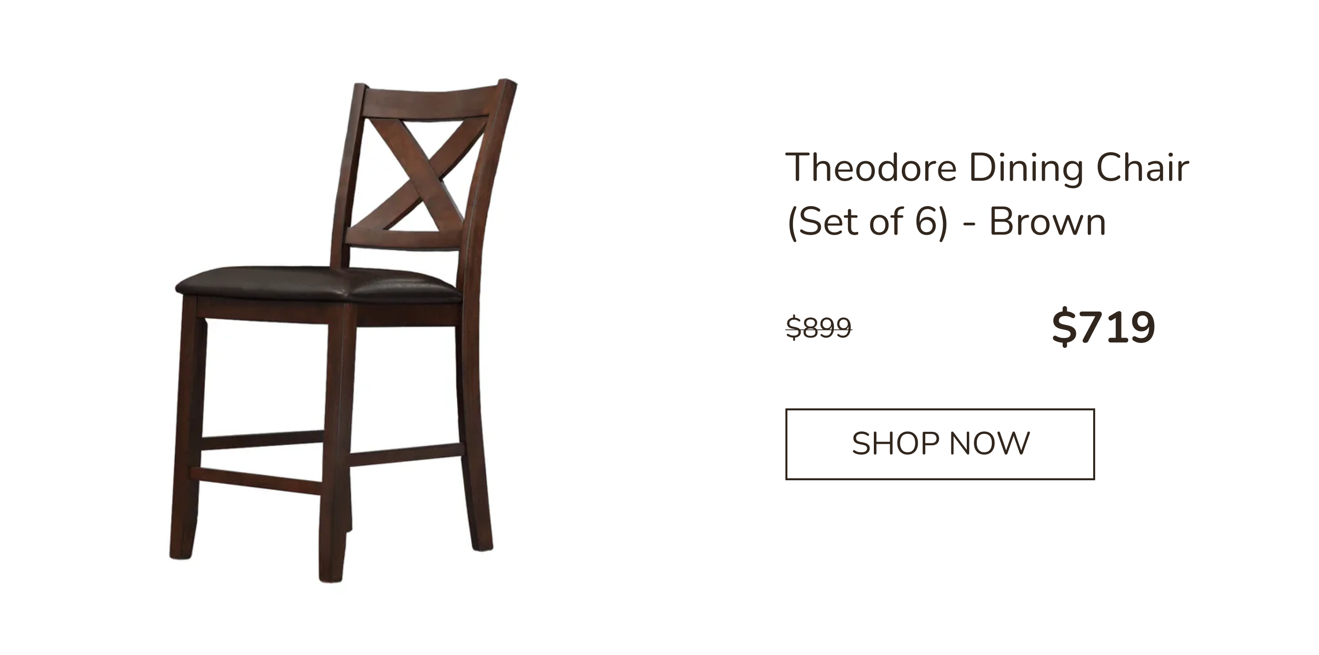 Theodore Dining Chair (Set of 6) - Brown