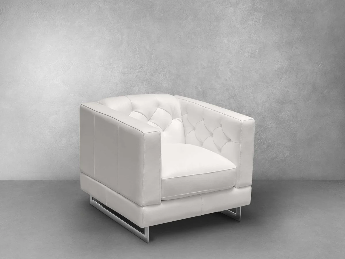 Image of Margaret Leather Chair - White