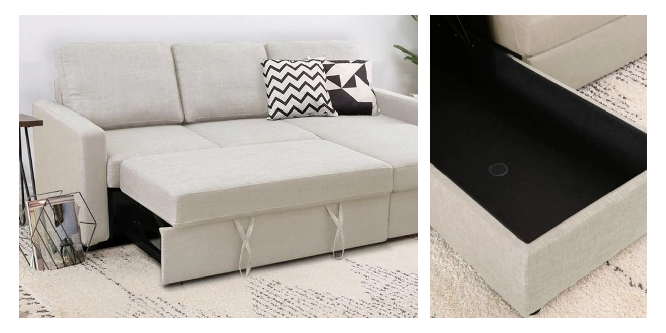 Newton Reversible Storage Sofa Bed Sectional