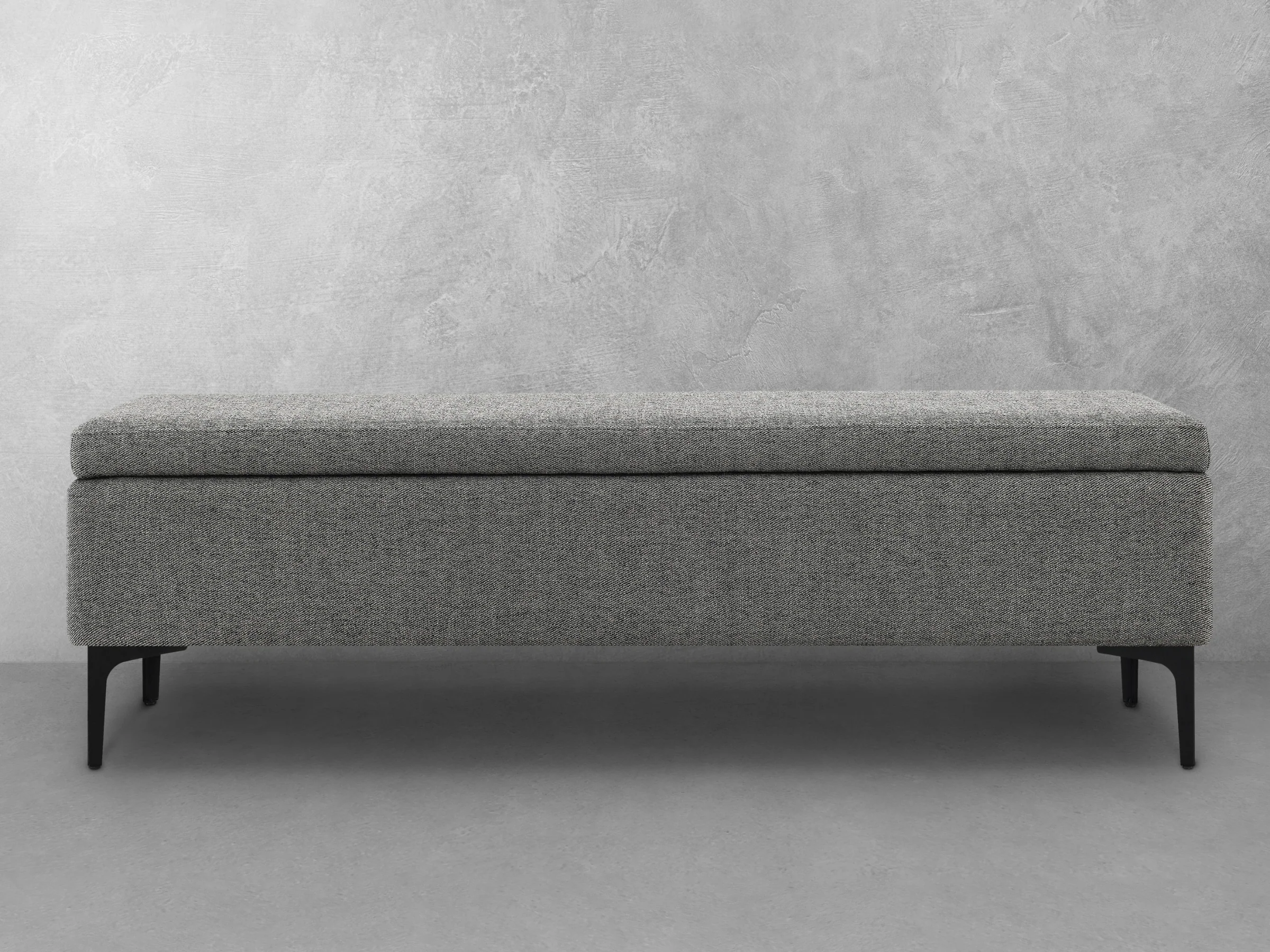 Image of Evella Upholstered Storage Bench - Gray - Queen