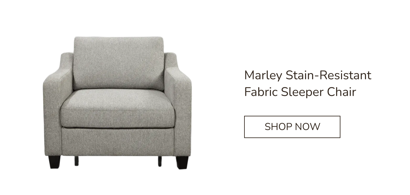 Marley Stain-Resistant Fabric Sleeper Chair