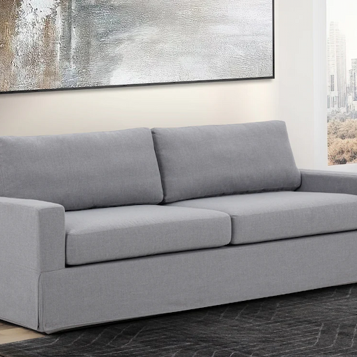 http://Rosalina Fabric Slipcover Sofa - Gray
