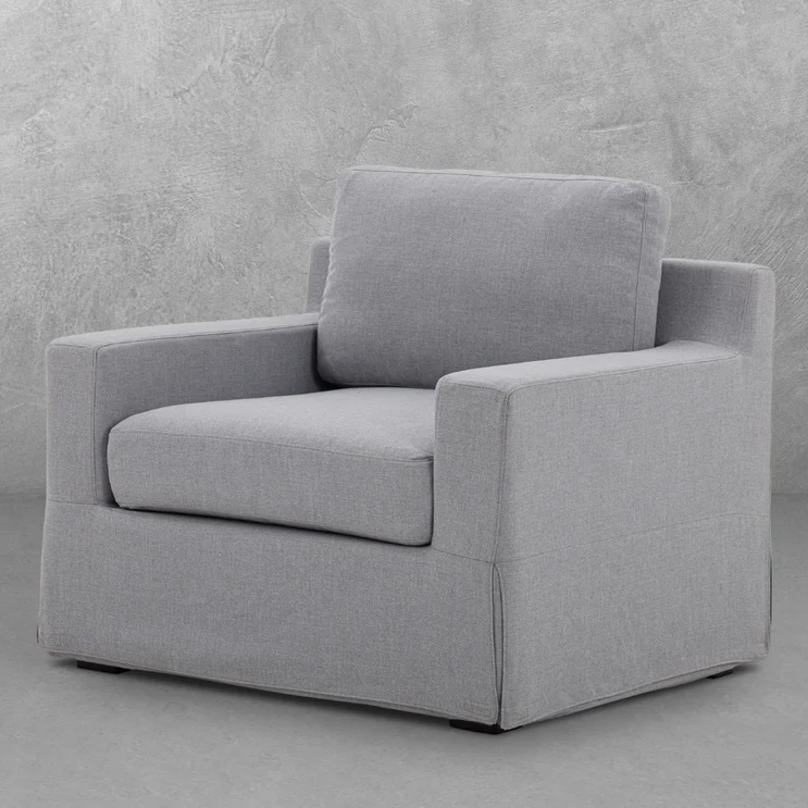 Rosalina Fabric Slipcover Chair - Gray