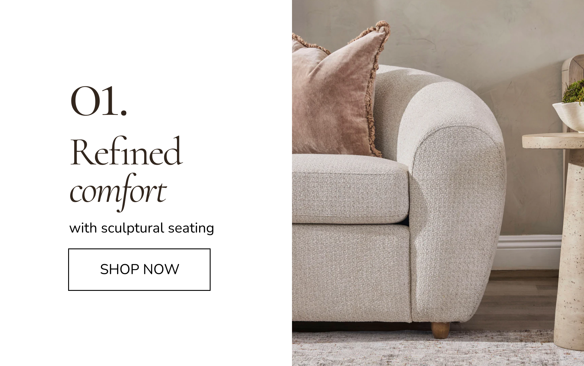 JoJo Fletcher Luciano Sofa, Cream