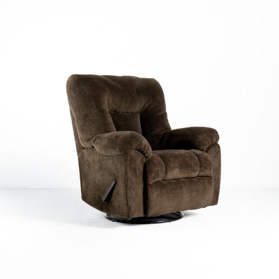 Franklin Connery Swivel Rocker Recline – Chocolate Fabric
