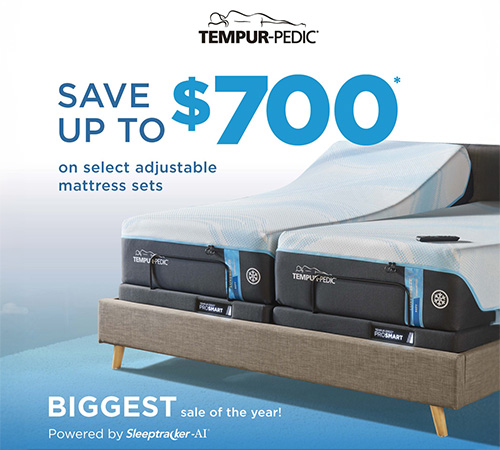 Save up to $700 on select Tempur-Pedic adjustable mattress sets