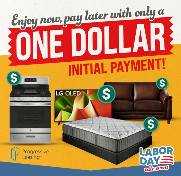 Emjoy now, pay later with only a ONE Dollar initial payment