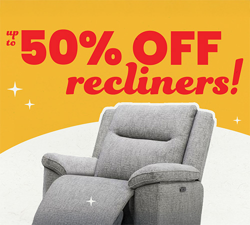 Up to 50% off recliners