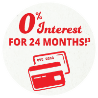0 percent interest for 24 months