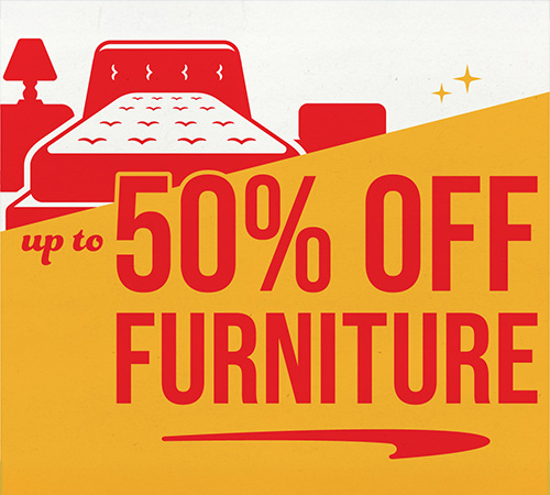 up to 50% off furniture