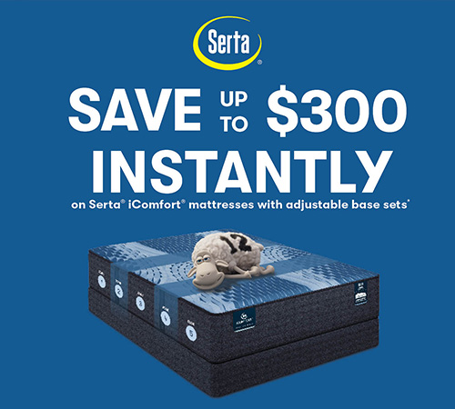 Save up to $300 instantly on Serta iComfort mattresses