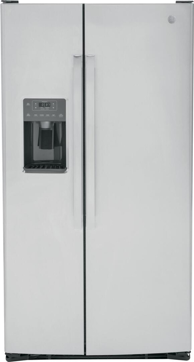 GE 36-Inch 25.3 Cu. Ft. Side-by-Side Refrigerator - Fingerprint Resistant Stainless Steel
