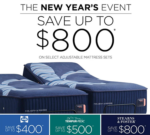 Shop the mattress new years event
