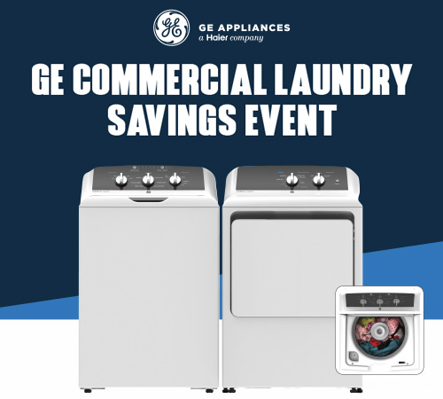 Save up to $300 on GE commercial laundry