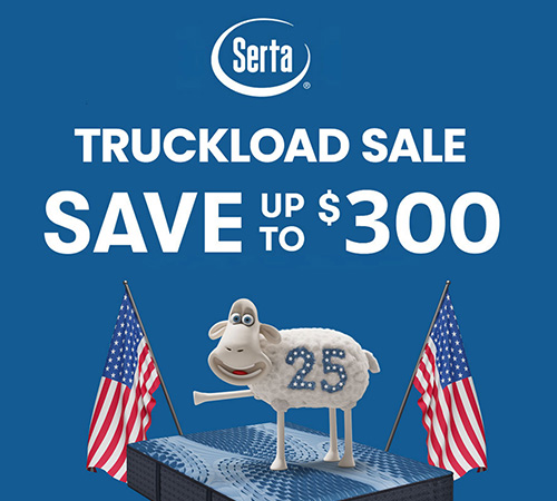 Save up to $300 on Serta during the truckload sale