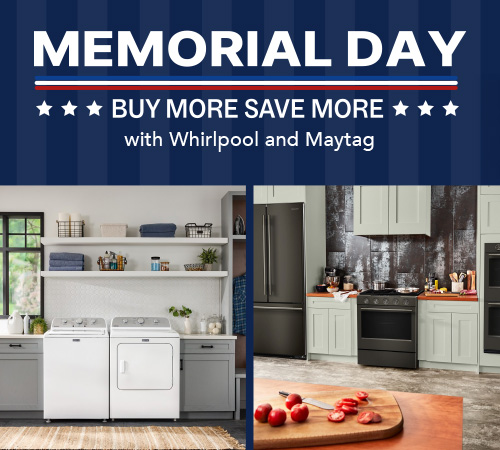 Save up to $1200 on Whirlpool & Maytag