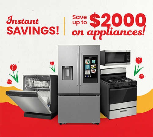 Save up to $2000 on appliances