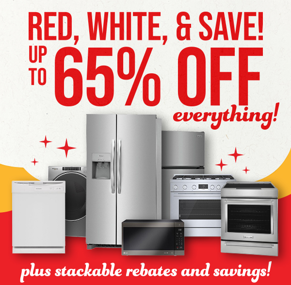 Red white and save up to 65% off everything