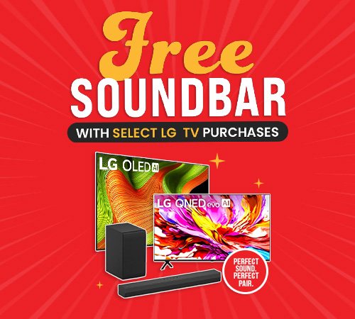 Free soundbar with purchase of select LG TVs