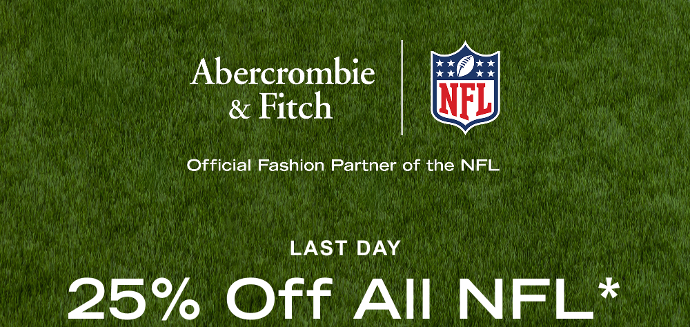 LAST DAY  25% Off All NFL*
