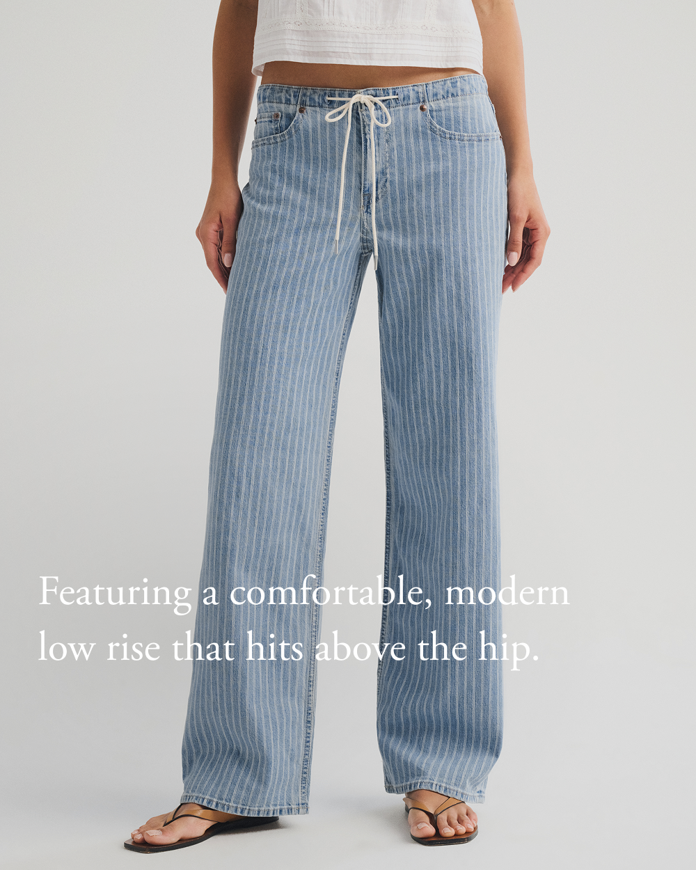 Featuring a comfortable, modern low rise that hits above the hip.