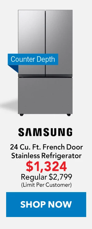 Samsung Bespoke 24 Cu. Ft. 3-Door French Door Refrigerator 36-Inch Wide ADA in Stainless Steel