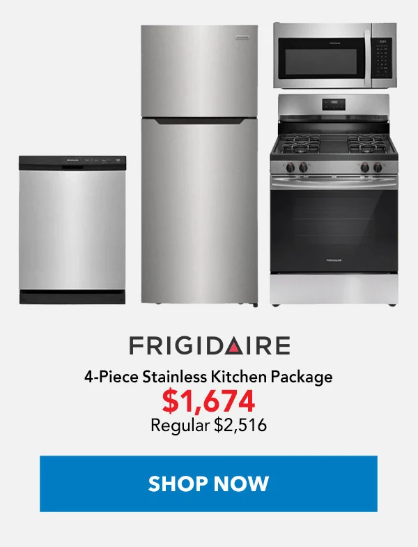 Frigidaire Stainless Top-Freezer Refrigerator & Gas Range Package
