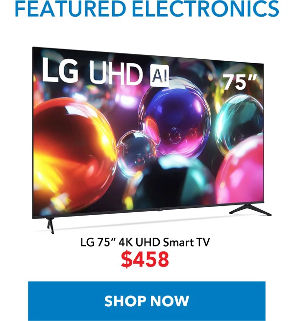 LG UA70 Series AI TV 75-Inch 4K Smart with webOS
