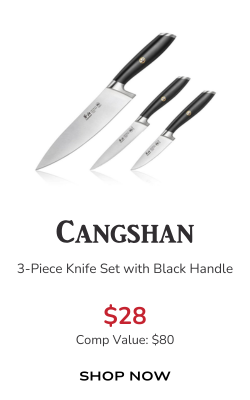 Cangshan L Series 3-Piece Knife Set with Black Handle